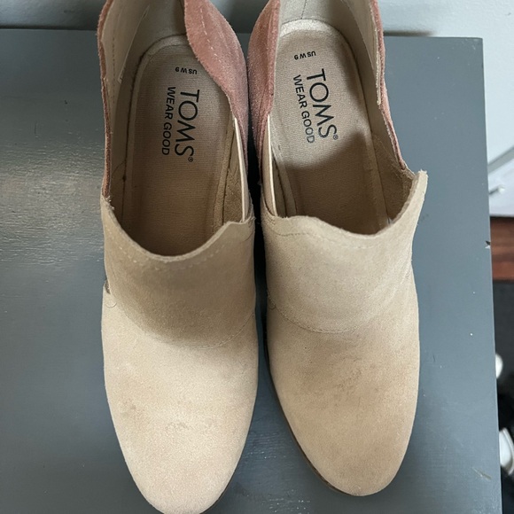 Toms Cream Wedges Stylish Comfort - Picture 5 of 7